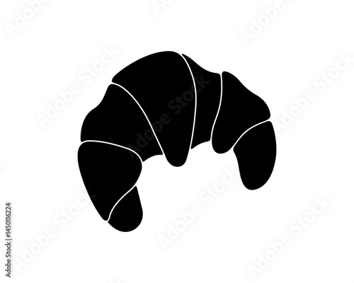 Wallpaper Mural Drawing of a croissant, simple black vector icon. Torontodigital.ca