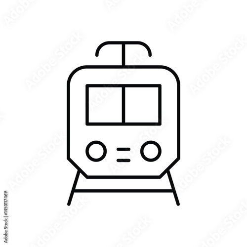 Tram Icon vector stock illustration