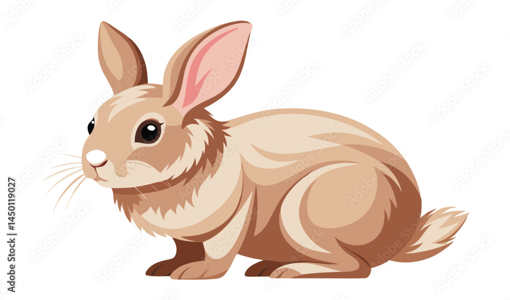 Fototapeta premium white rabbit isolated on white