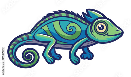 chameleon vector illustration