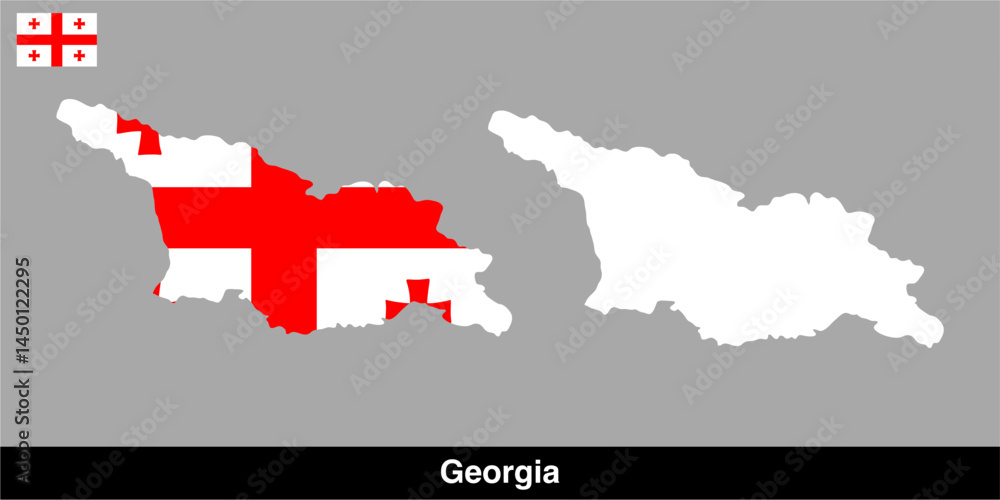 Obraz premium georgia country map vector
