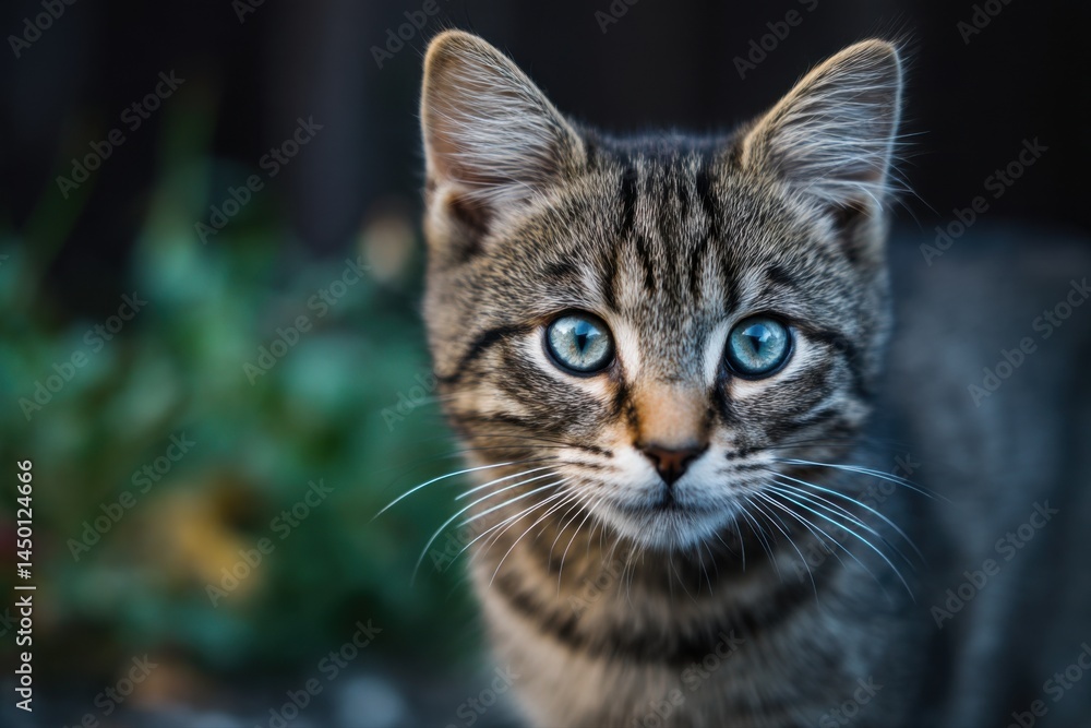 Close-up of a captivating kitten with mesmerizing blue eyes Close-up of a captivating kitten with mesmerizing blue eyes