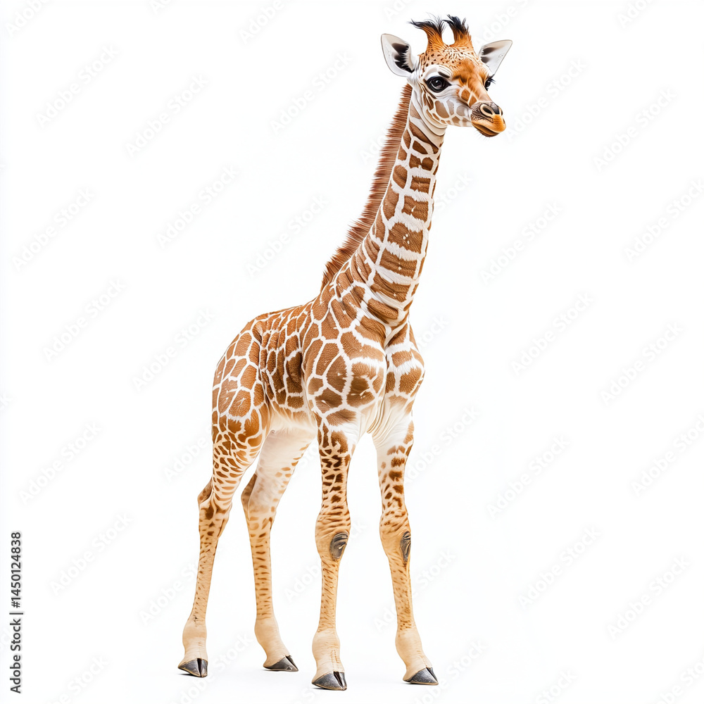 Fototapeta premium giraffe on white background