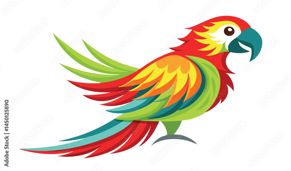 parrot on white background parrot on white background