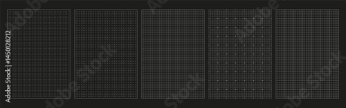 Detailed blueprint black graph shows multiple grid layouts useful for architects and designers to draft building plans or layout designs effectively.