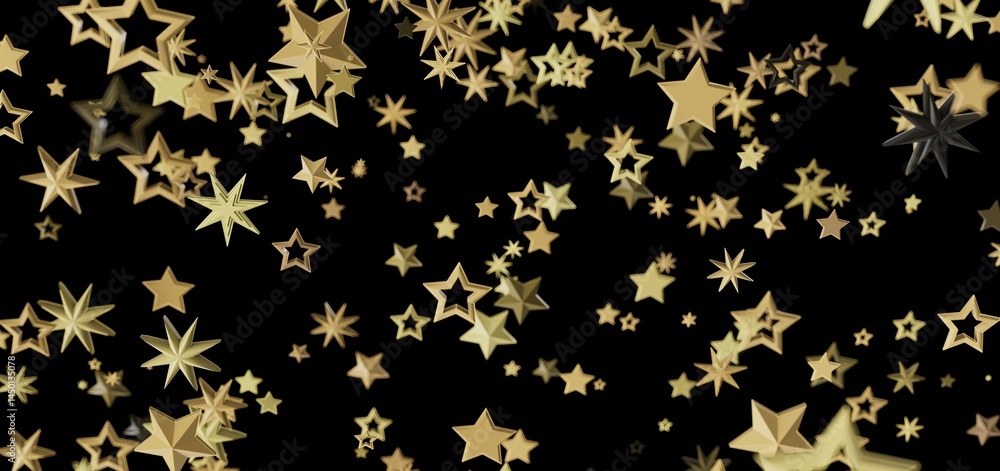 Shimmering gold stars on black. Perfect for holidays, celebrations, and more! Shimmering gold stars on black. Perfect for holidays, celebrations, and more!