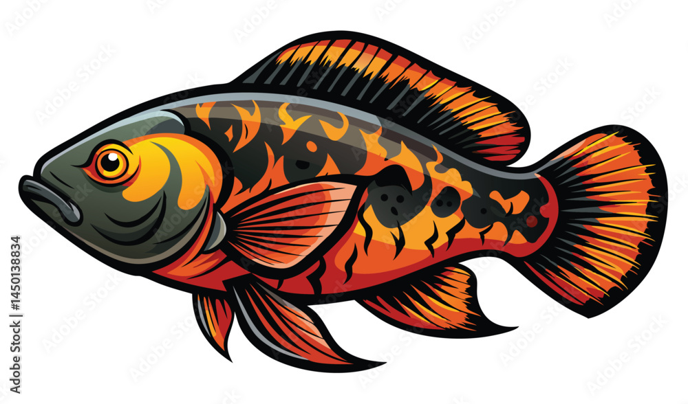 Fototapeta premium goldfish on white background