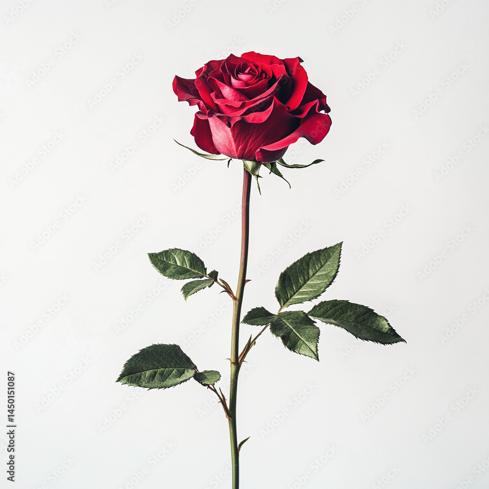 Fototapeta premium red rose on a black background