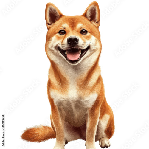 Wallpaper Mural happy shiba inu isolated on transparent background Torontodigital.ca