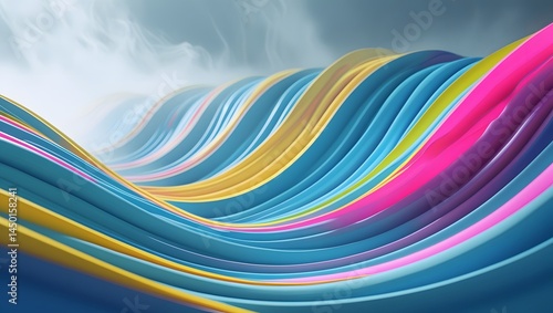 abstract colorful wave background 