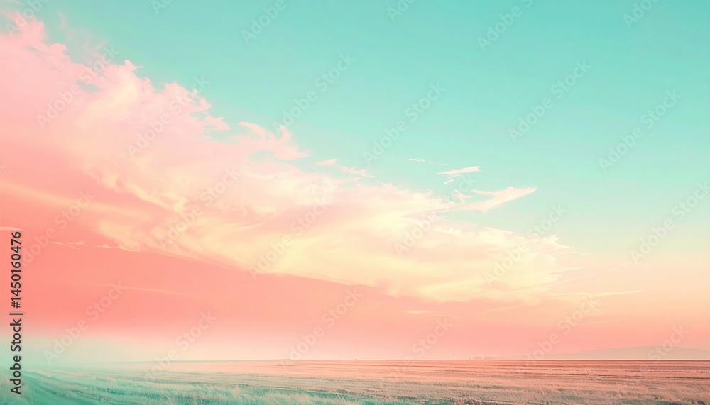 Serene sunset over tranquil ocean coastal landscape aerial perspective dreamy atmosphere for relaxation Serene sunset over tranquil ocean coastal landscape aerial perspective dreamy atmosphere for relaxation