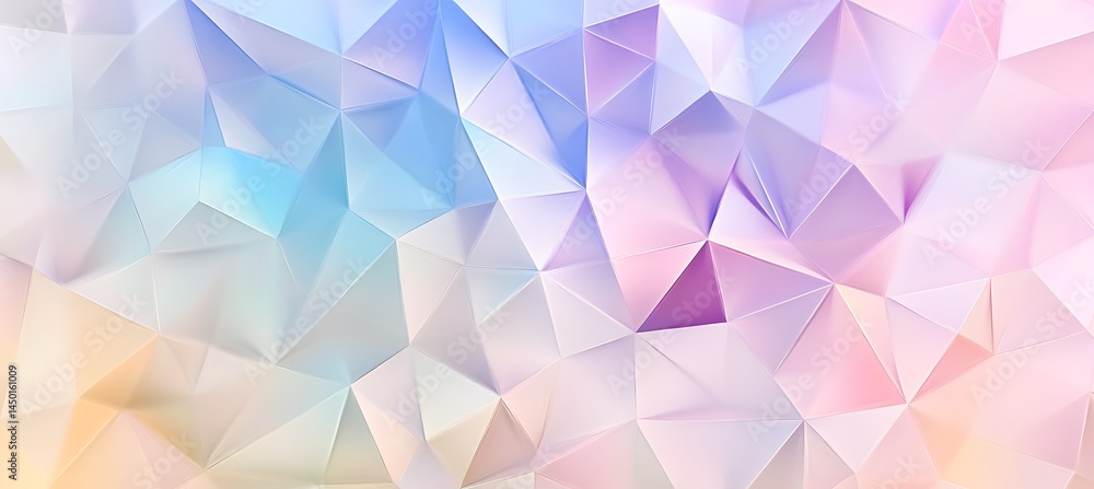Fototapeta premium A delicate triangular pattern with pastel-colored reflections 