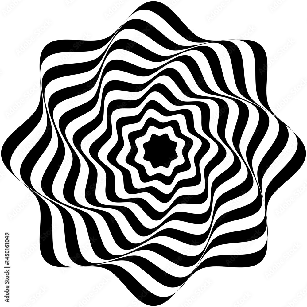 Geometrical Poster Design with Optical Illusion Effect. Minimal Psychedelic Cover Page Collection. Brown Wave Lines Background. Fluid Stripes Art. Swiss Design. Vector Illustration for Report. Geometrical Poster Design with Optical Illusion Effect. Minimal Psychedelic Cover Page Collection. Brown Wave Lines Background. Fluid Stripes Art. Swiss Design. Vector Illustration for Report.