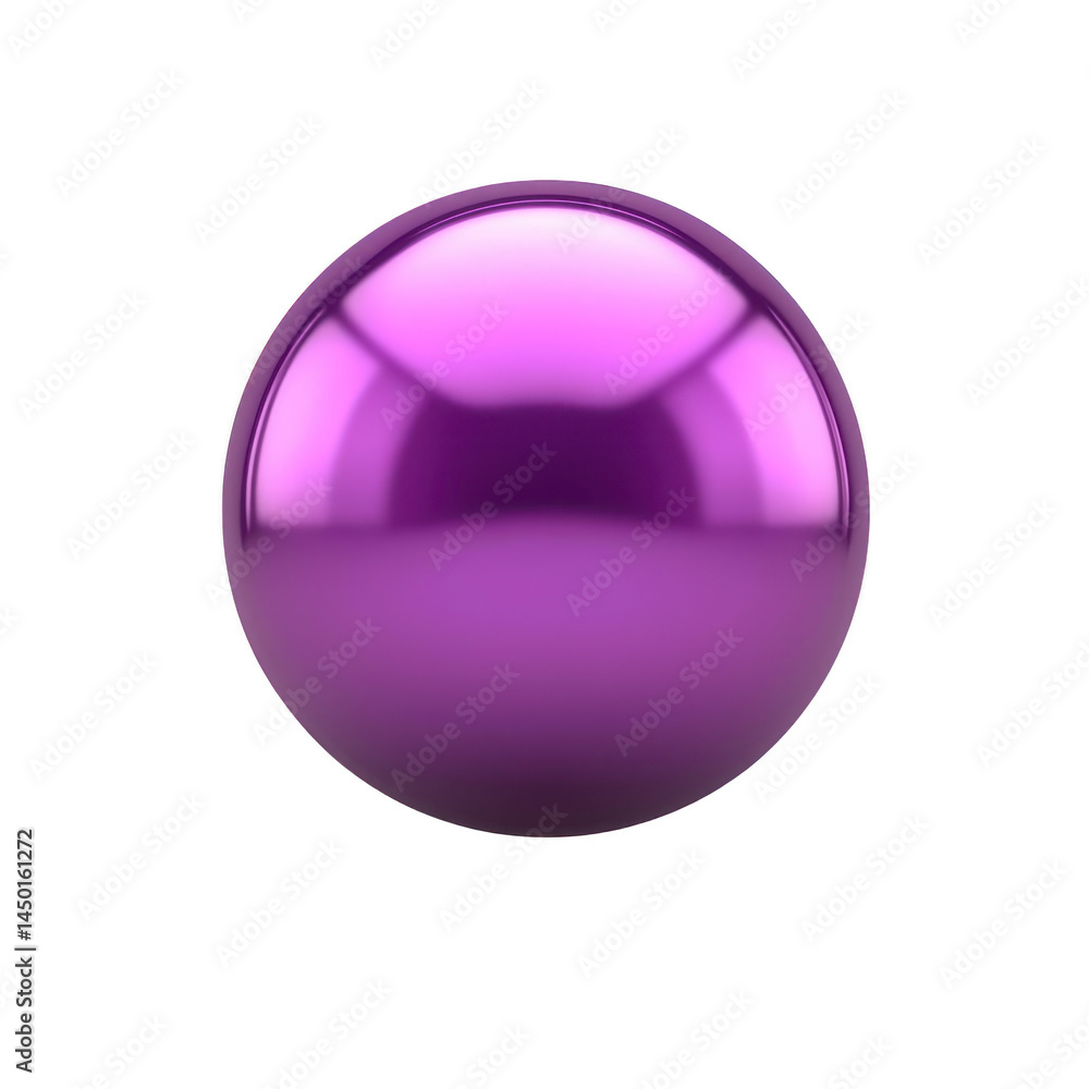 Fototapeta premium Shiny, reflective purple sphere with smooth surface and glossy finish, creating modern and futuristic appearance. vibrant color and sleek design evoke sense of elegance and sophistication
