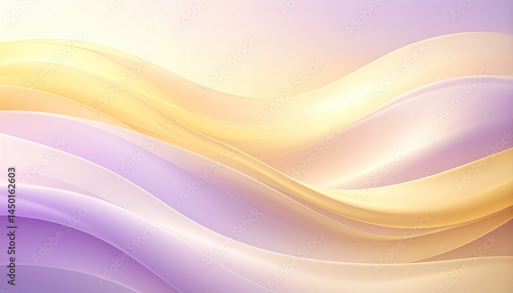 Fluid motion design abstract waves in soft purple and yellow tones background graphic digital art calm atmosphere creative concept Fluid motion design abstract waves in soft purple and yellow tones background graphic digital art calm atmosphere creative concept