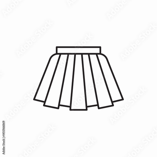 Pleated skirt clothing fashion icon vector sign