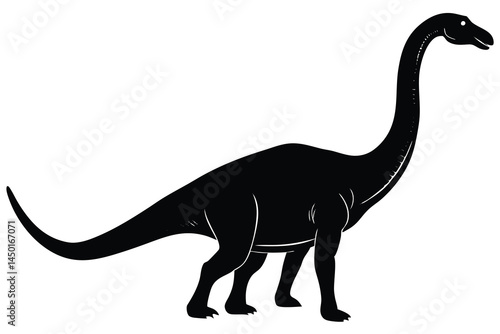 brachiosaurus silhouette vector illustration