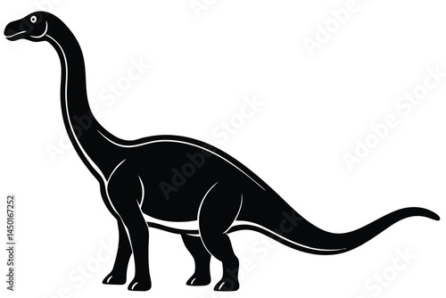 brachiosaurus silhouette vector illustration