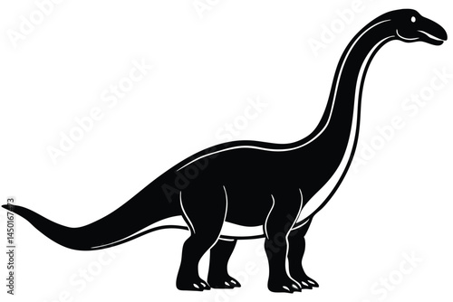 brachiosaurus silhouette vector illustration