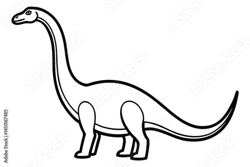 brachiosaurus silhouette vector illustration