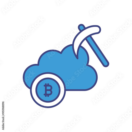 Cloud Mining Icon vector stock illustration