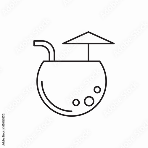 summer cocktail icon vector sign