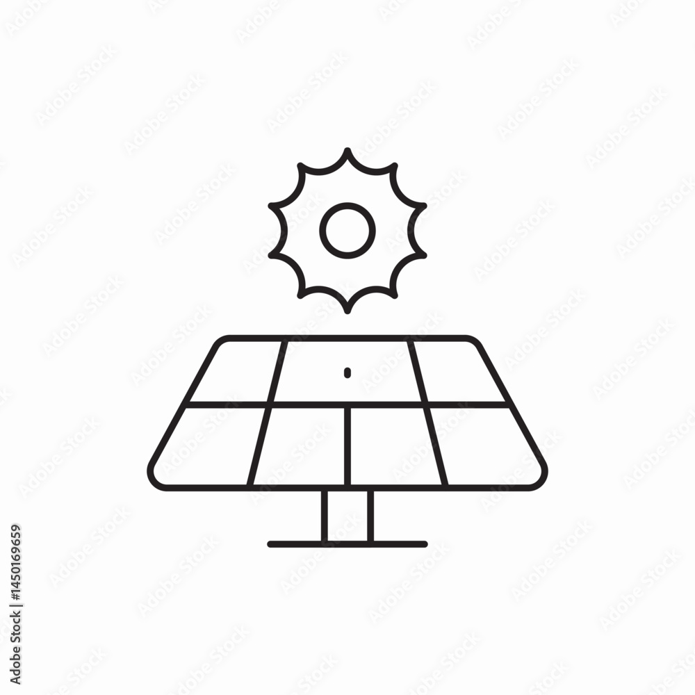 Solar panel energy icon vector sign Solar panel energy icon vector sign