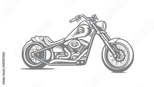 Vector motorcycle isolated on white background