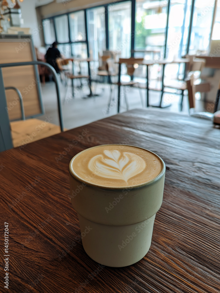 Latte Art in a Modern Café