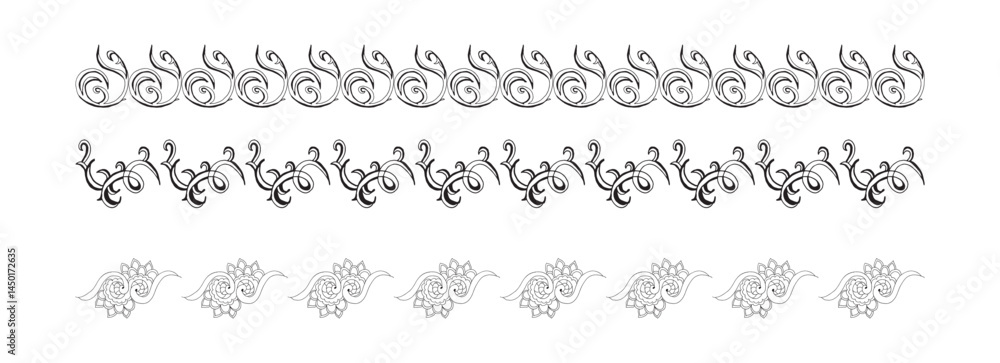 Obraz premium Set Hand drawn ornamental element