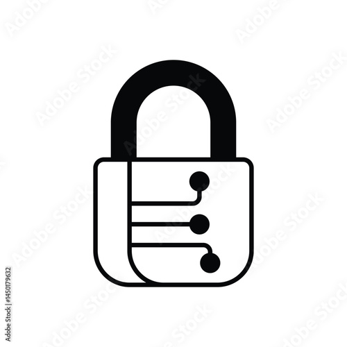 Crypto Graphy Icon vector stock illustration