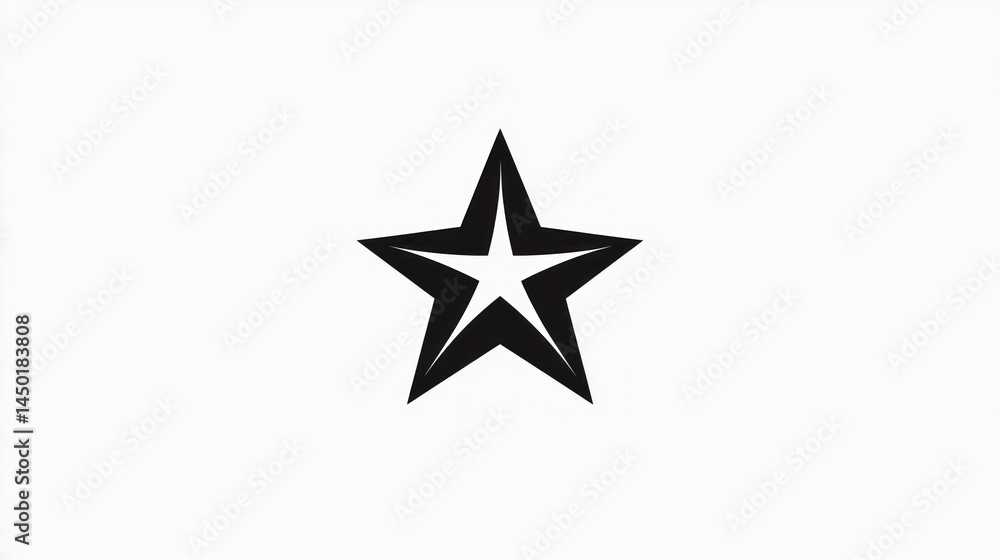 Simple black star graphic on white background. Possible use logo design, icon, symbol Simple black star graphic on white background. Possible use logo design, icon, symbol