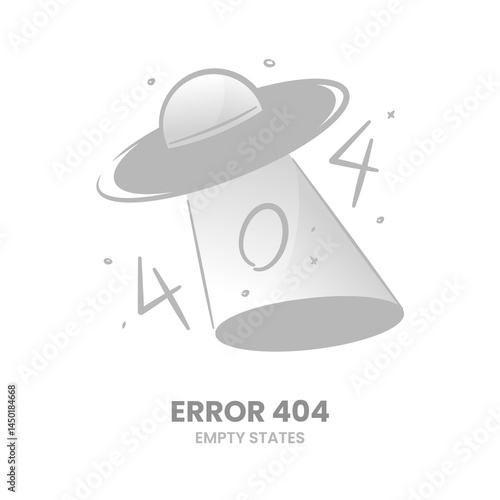 Error 404, page not found, error, missing, broken, lost, fail, disconnect. Vector Illustration