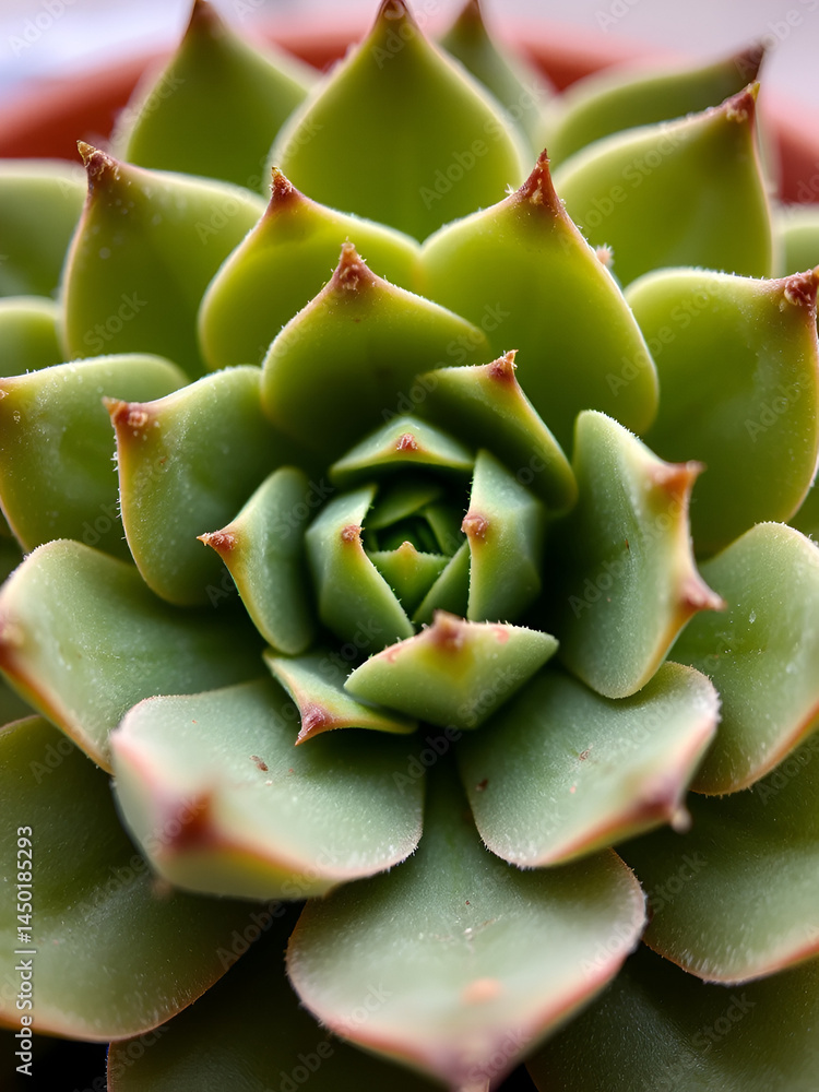 Fototapeta premium View of green succulent, closeup