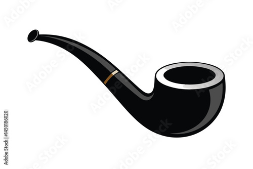 smoking pipe isolated on white background