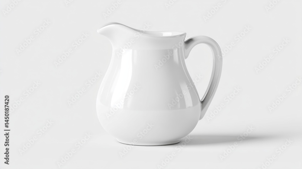 White milk jug mockup on a white background. White milk jug mockup on a white background.