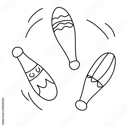 maracas line vector
