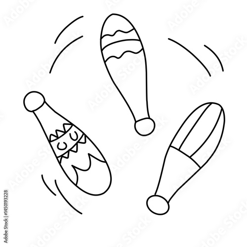 maracas line vector
