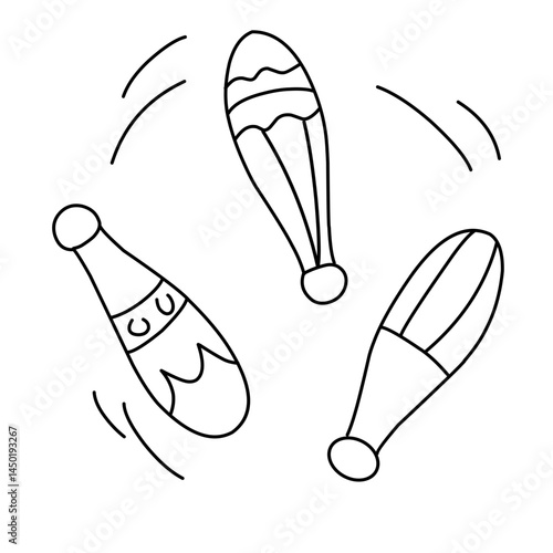 maracas line vector