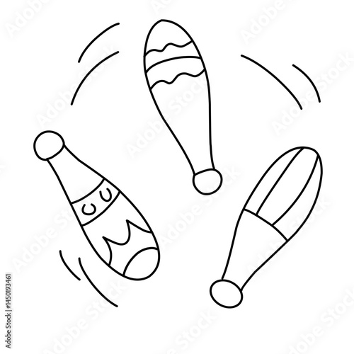 maracas line vector