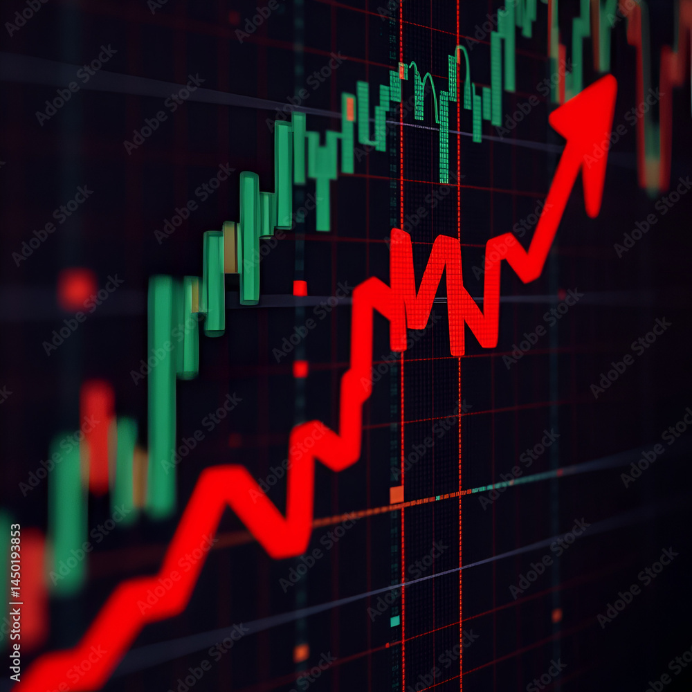 Background of Abstract Digital Chart Featuring Red Stock Market Graph, Bankruptcies, Losses, Recessions, and Economic Crises Background of Abstract Digital Chart Featuring Red Stock Market Graph, Bankruptcies, Losses, Recessions, and Economic Crises