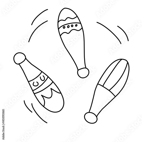 maracas line vector