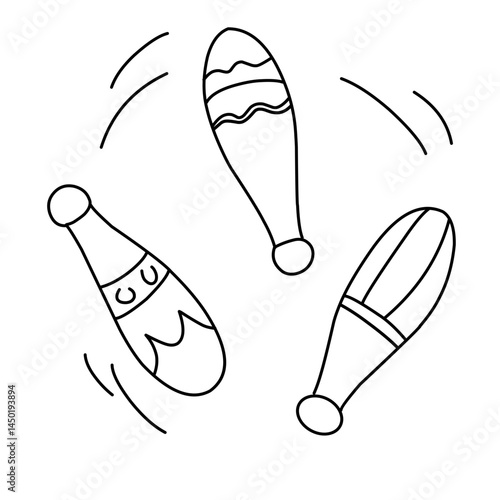 maracas line vector