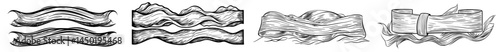 Modern stack of dried uncooked lasagna pasta sheets represented as an isolated outline icon, a food item from Italian cuisine made of flour