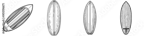 In surfing, a shortboard is an isolated elongated platform, while the modern version is a minimal balsa board for riding waves