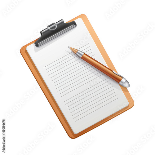 Wallpaper Mural Clipboard with paper and pen on surface Torontodigital.ca