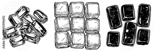 Red jelly in sugar isolated marmalade candy’ refers to modern sweets with strawberry or raspberry gelatin taste