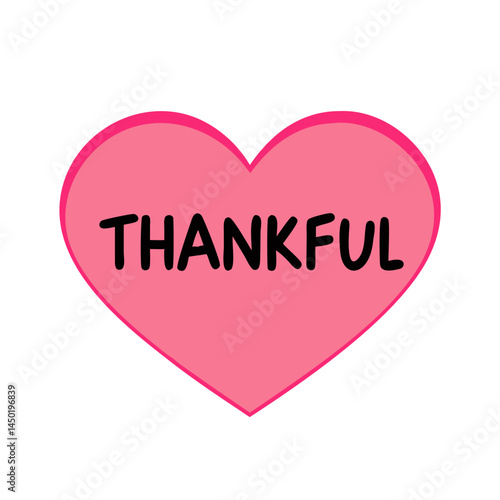 Thankful Heart Icon for Thanksgiving Celebration  