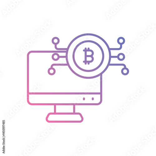 Mining Pool Icon vector stock illustration