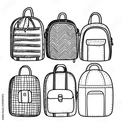 Childish rucksacks, adorned with colorful designs and filled with notebooks, stationery, and other school supplies, are popular among kids